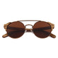 Lunettes en bois aviateur Positive Brun, vue 2 sur fond blanc