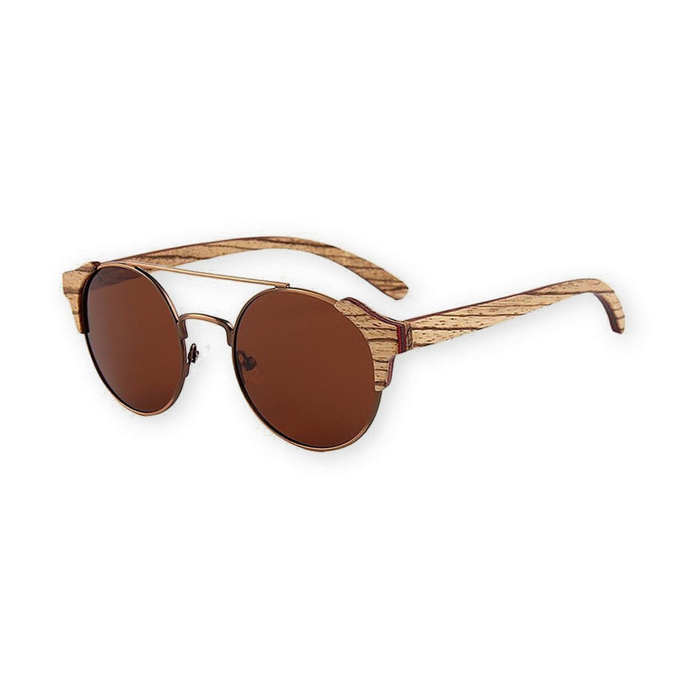 Lunettes en Bois Aviateur - Positive Brun