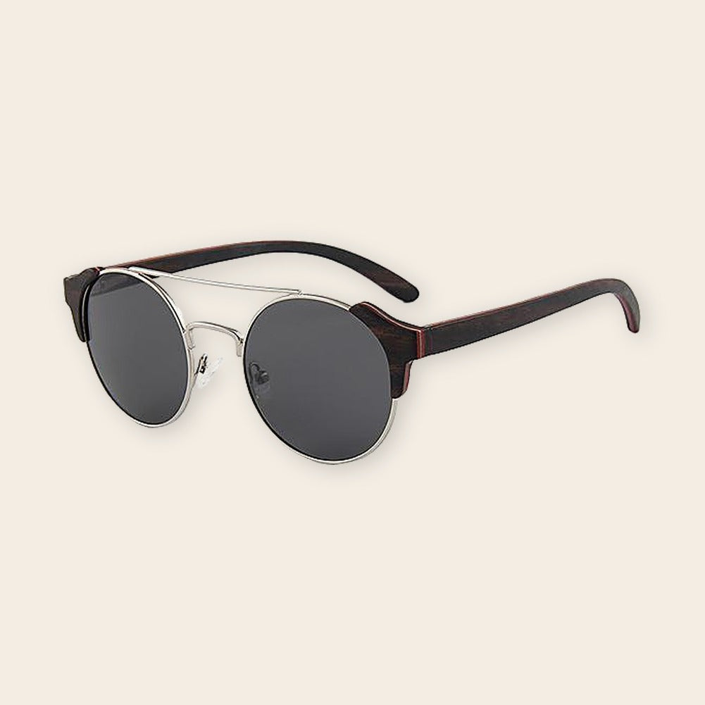 Lunettes en bois aviateur Positive Noir – The Wood Stock