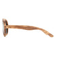 Lunettes en bois aviateur Vert, vue 3 sur fond blanc