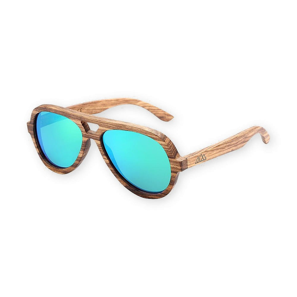 Lunettes en Bois Aviateur - Vert