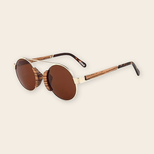 Lunettes en bois aviateur Vintage Brun – The Wood Stock