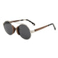 Lunettes en bois aviateur Vintage Noir, vue sur fond blanc