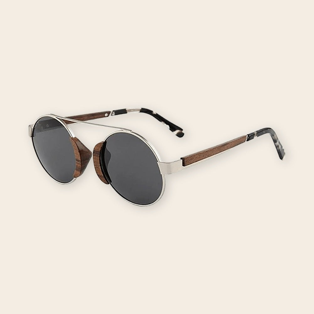 Lunettes en bois aviateur Vintage Noir – The Wood Stock