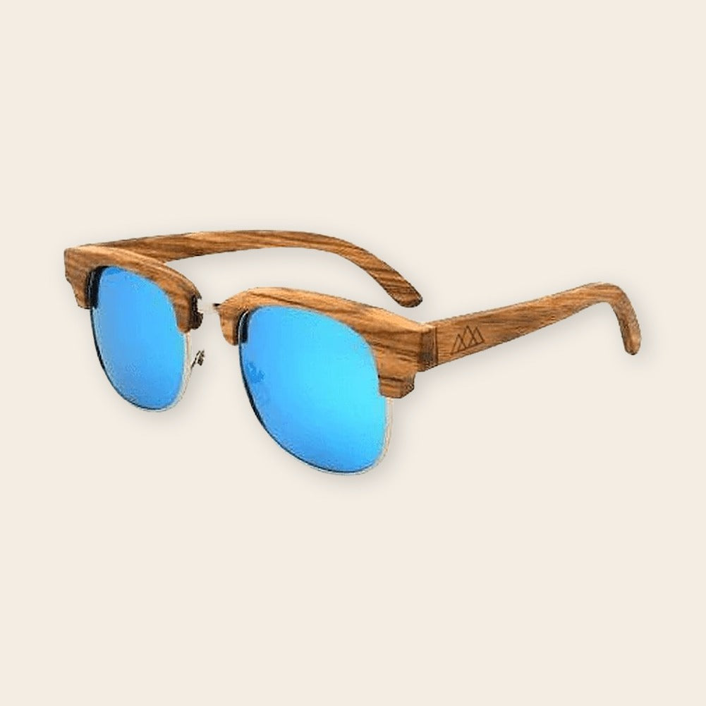 Lunettes en bois clubmaster Bleu – The Wood Stock