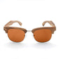 Lunettes en bois clubmaster Brun, vue 2 sur fond blanc