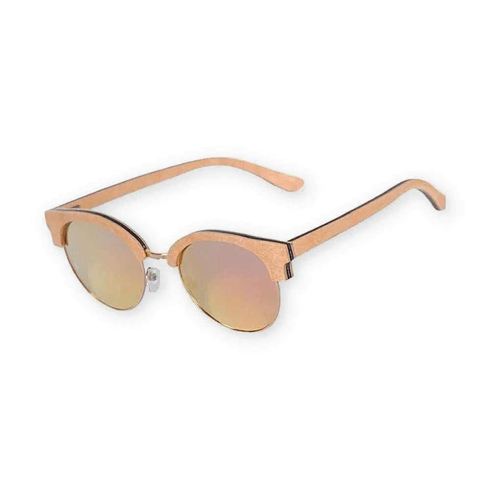 Lunettes en Bois Clubmaster - Exuluxe Rose