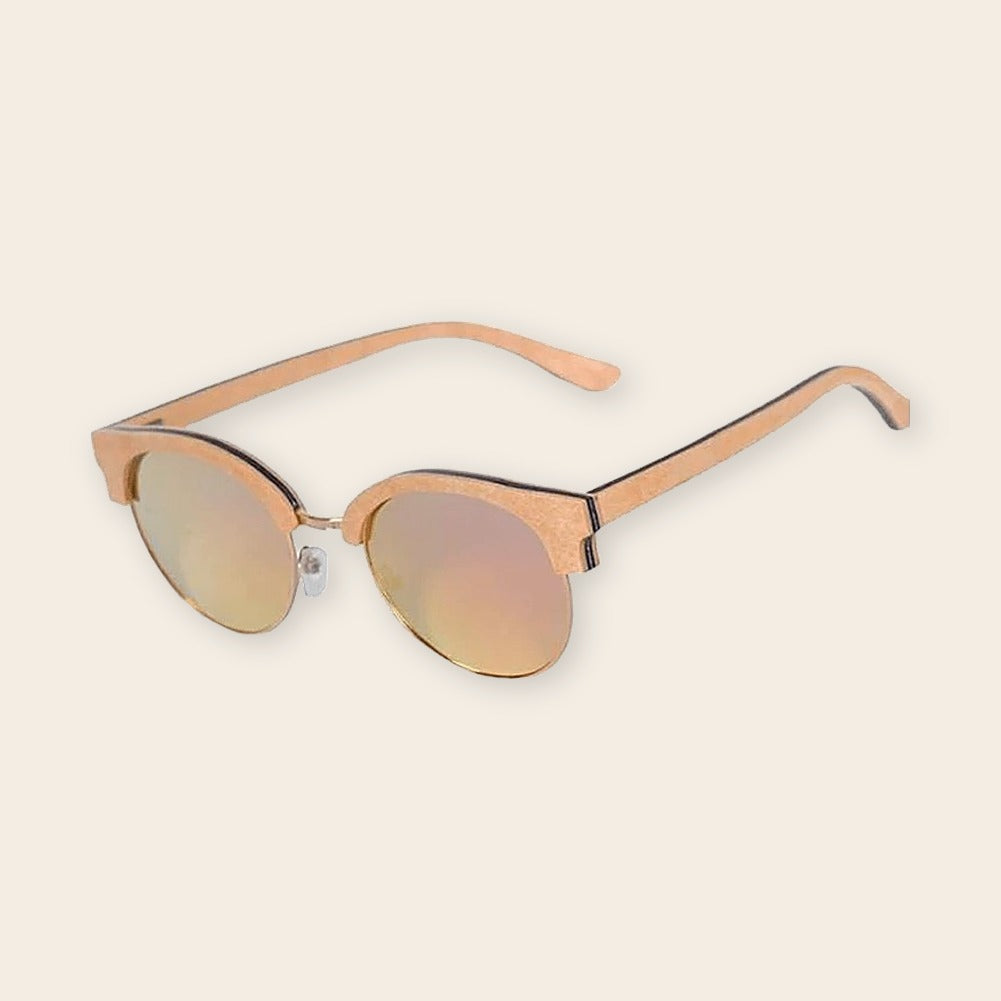Lunettes en bois clubmaster Exuluxe Rose – The Wood Stock