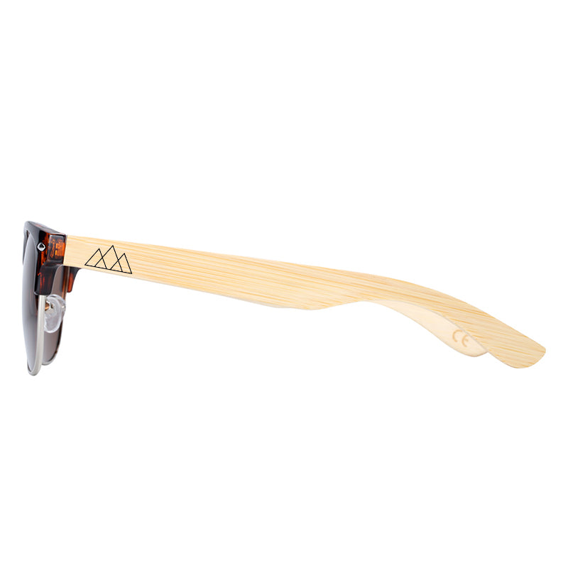Lunettes en bois clubmaster Ricky Brun, vue 3 sur fond blanc