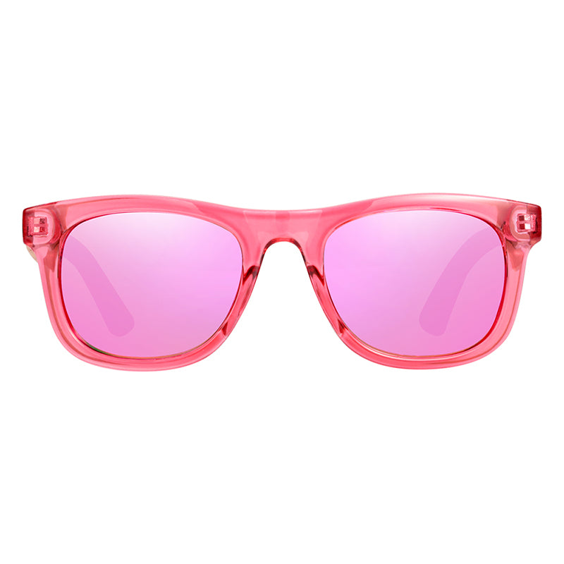 Lunettes en bois enfant Play Pink, vue 2 sur fond blanc