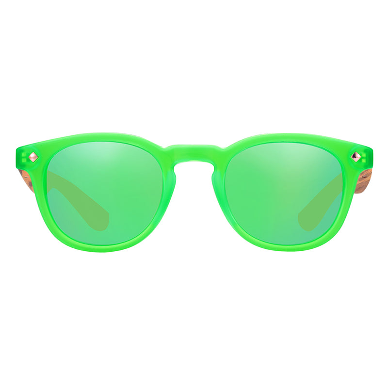Lunettes en bois enfant Summer Green, vue 2 sur fond blanc
