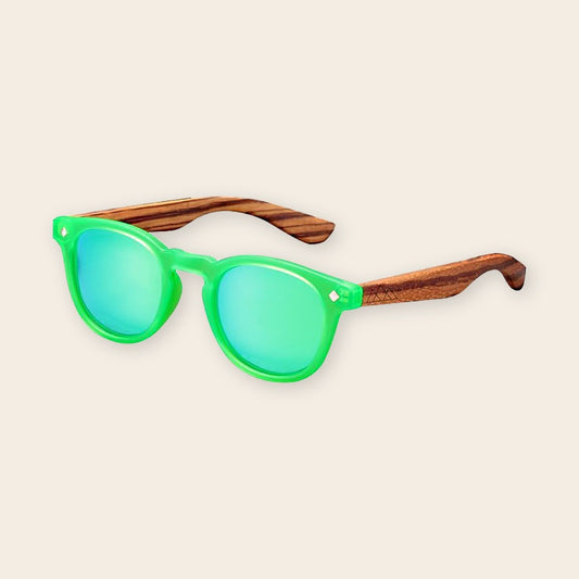 Lunettes en bois enfant Summer Green – The Wood Stock