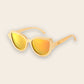 Lunettes en bois femme Œil de Chat Orange – The Wood Stock
