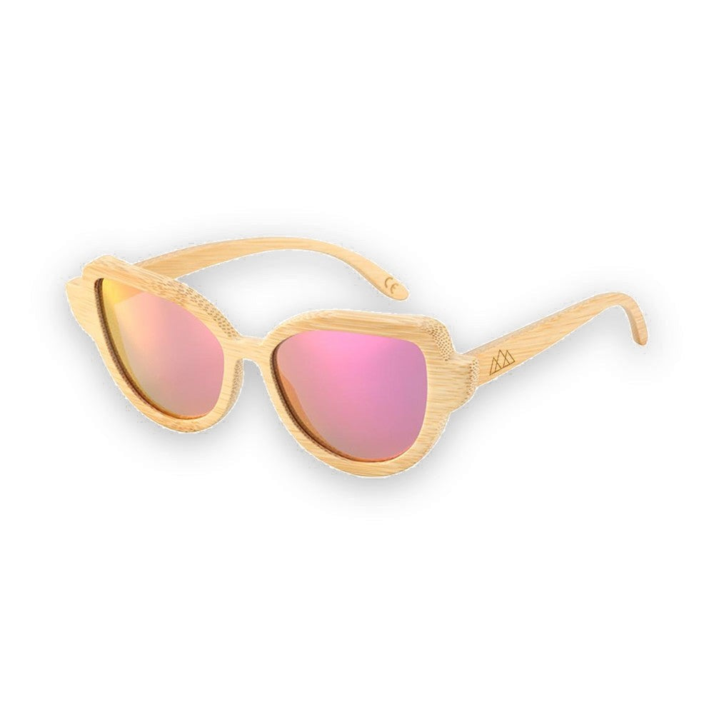 Lunettes en Bois Femme - Œil de Chat Rose