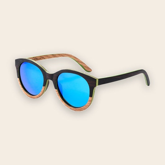Lunettes en bois femme Riviera Bleu – The Wood Stock