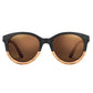 Lunettes en bois femme Riviera Brun, vue 2 sur fond blanc