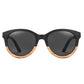 Lunettes en bois femme Riviera Noir, vue 2 sur fond blanc