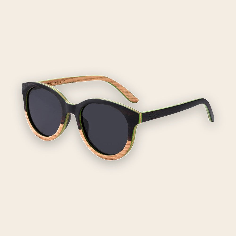 Lunettes en bois femme Riviera Noir – The Wood Stock