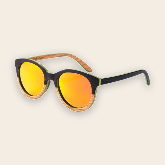 Lunettes en bois femme Riviera Orange – The Wood Stock