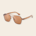 Lunettes en Bois Hexagonale - Tiral Brun