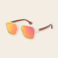 Lunettes en Bois Hexagonale - Tiral Orange