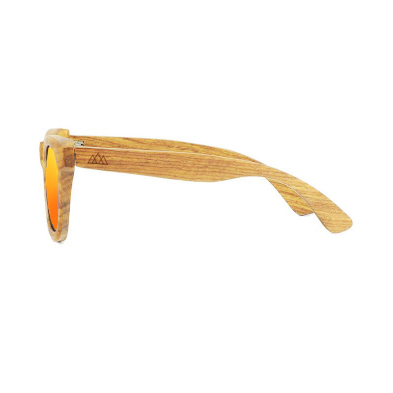 Lunettes en bois Olivier Orange, vue 2 sur fond blanc