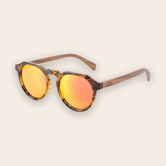 Lunettes en bois pantos Dilma Orange – The Wood Stock