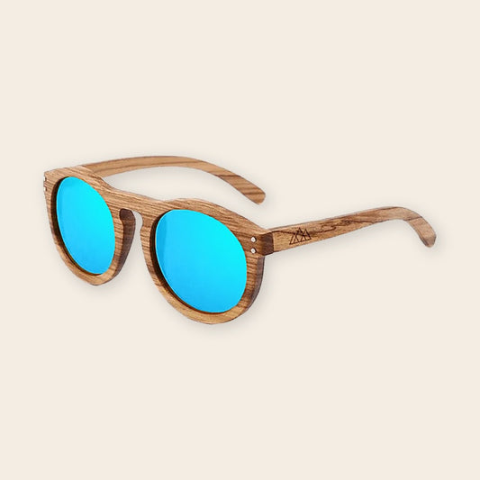 Lunettes en bois pantos Falcon Bleu – The Wood Stock