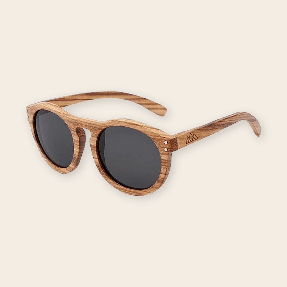 Lunettes en bois pantos Falcon Gris Sombre – The Wood Stock