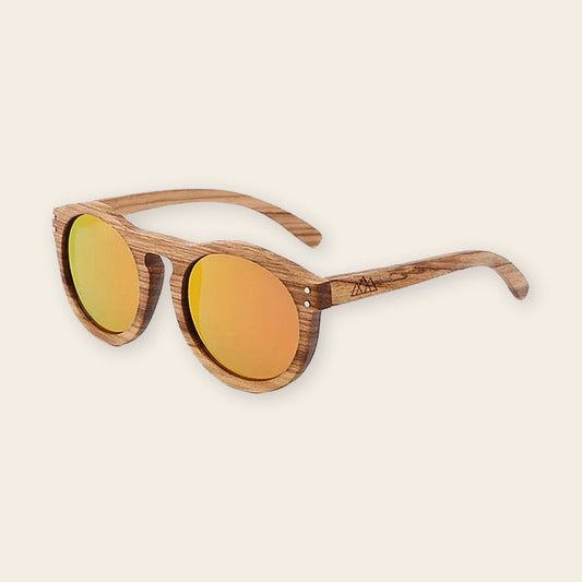 Lunettes en bois pantos Falcon Orange – The Wood Stock