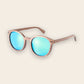 Lunettes en bois pantos Vintage Noyer Bleu – The Wood Stock