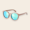 Lunettes en Bois Pantos - Vintage Noyer Bleu
