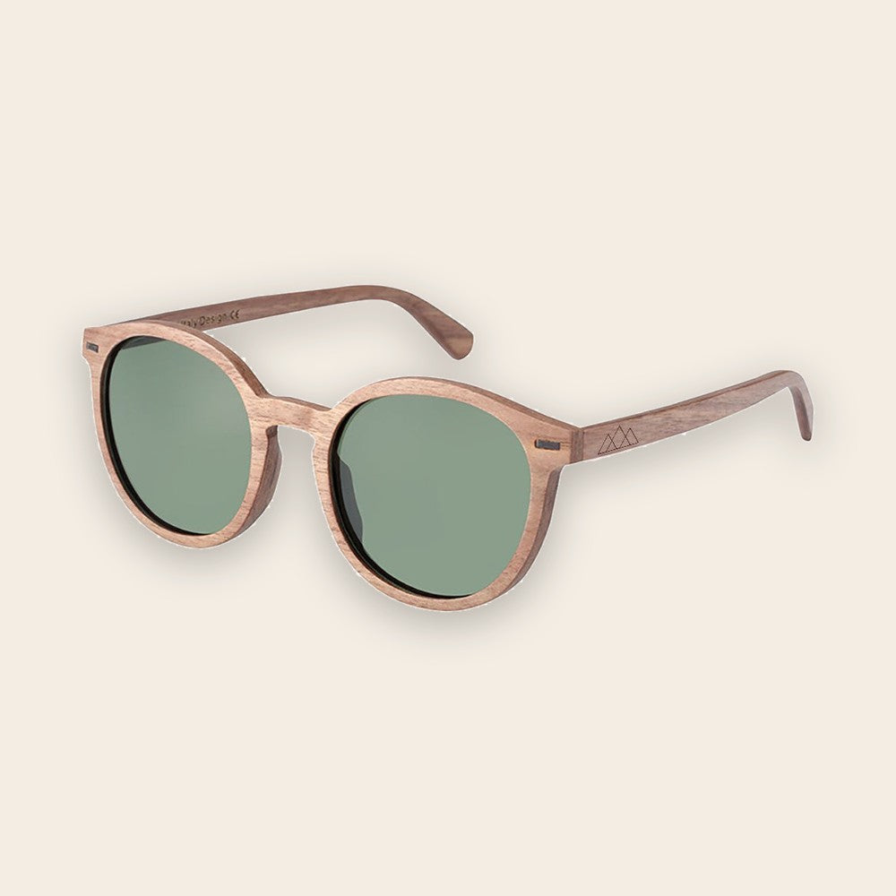 Lunettes en bois pantos Vintage Noyer Gris Ambré – The Wood Stock