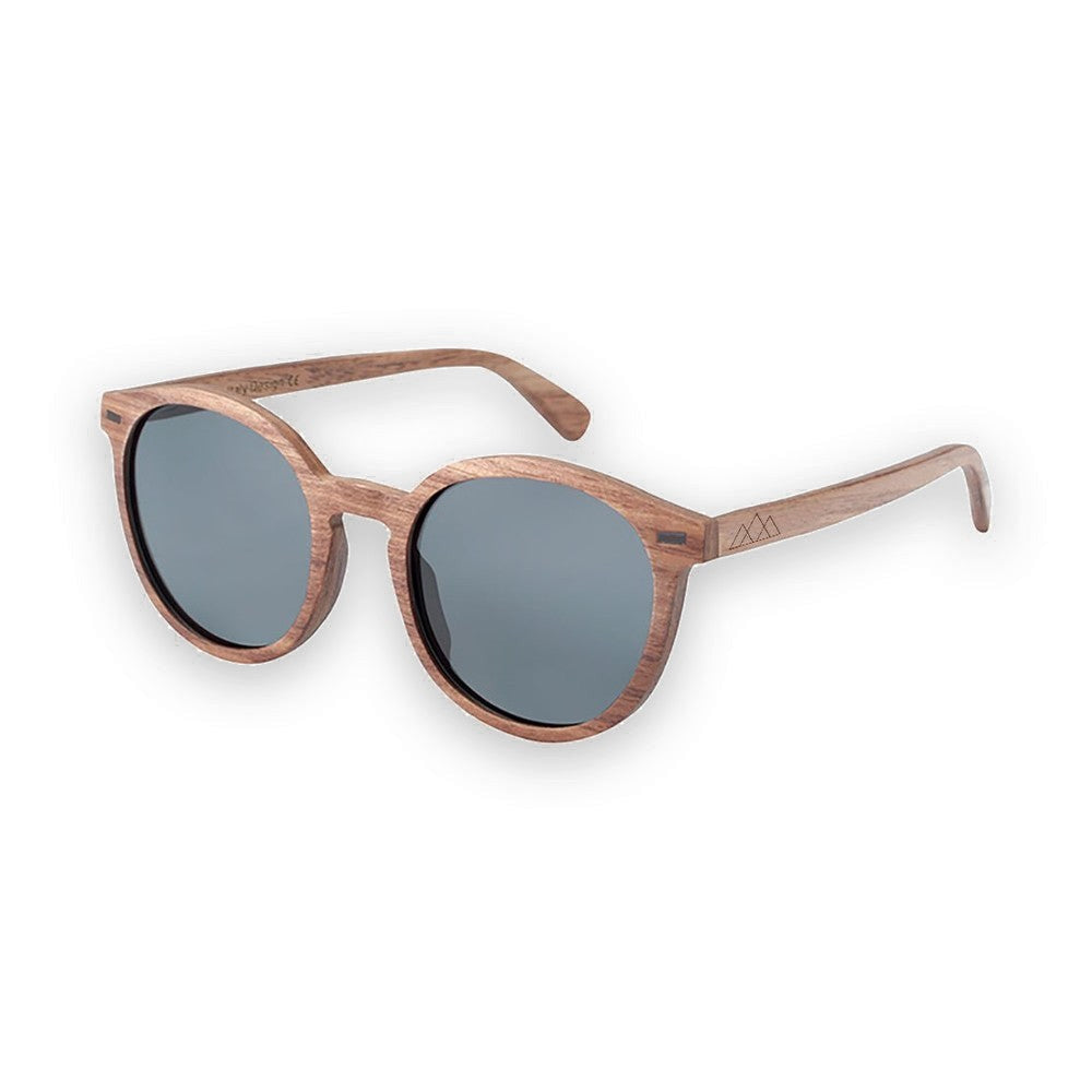 Lunettes en Bois Pantos - Vintage Noyer Gris Sombre