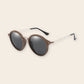 Lunettes en bois ronde Retro Noir – The Wood Stock