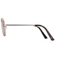 Lunettes en bois ronde Retro Vintage Zebra Brun, vue 2 sur fond blanc