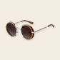 Lunettes en bois ronde Steam Zebra – The Wood Stock