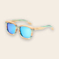 Lunettes en Bois - Skateboard Bleu