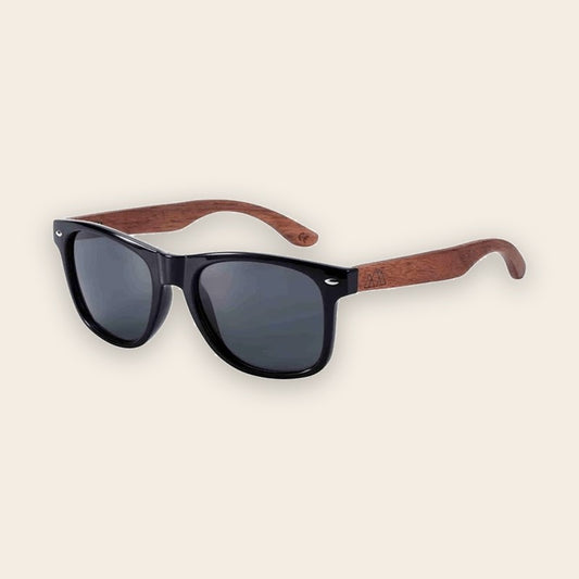Lunettes en bois wayfarer Acajou Noir – The Wood Stock