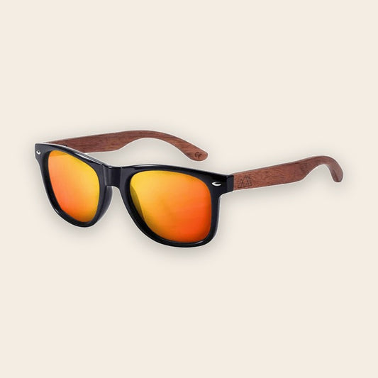 Lunettes en bois wayfarer Acajou Orange – The Wood Stock