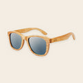 Lunettes en Bois Wayfarer - Bambou Ambre Gris