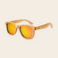 Lunettes en bois wayfarer Bambou Ambre Orange – The Wood Stock