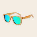 Lunettes en Bois Wayfarer - Bambou Ambre Vert