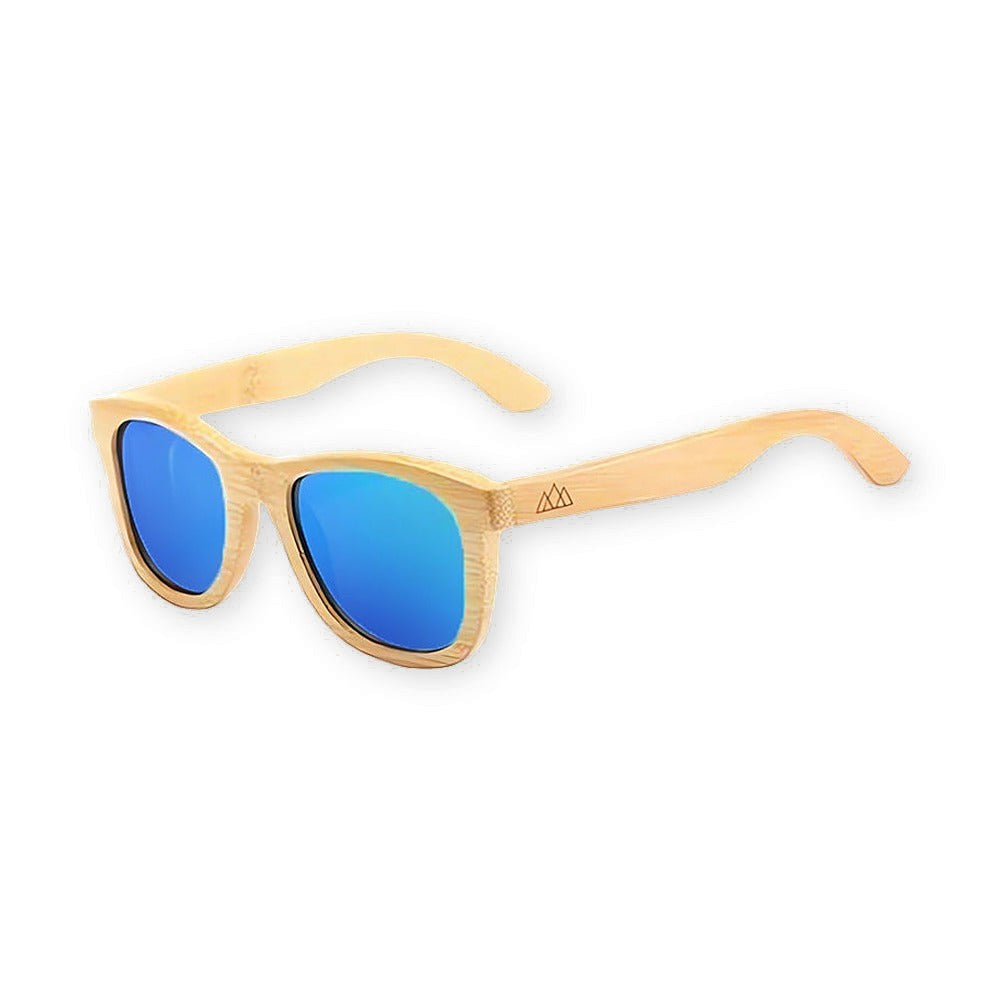 Lunettes en Bois Wayfarer - Bambou Bleu