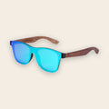 Lunettes en Bois Wayfarer - Full Bleu