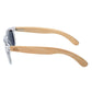 Lunettes en bois wayfarer Sky Bleu, vue 3 sur fond blanc