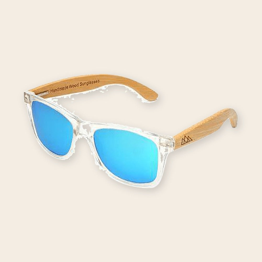 Lunettes en bois wayfarer Sky Bleu – The Wood Stock