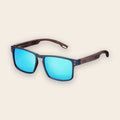 Lunettes en Bois Wayfarer - Surf Bleu