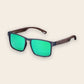 Lunettes en bois wayfarer Surf Vert – The Wood Stock