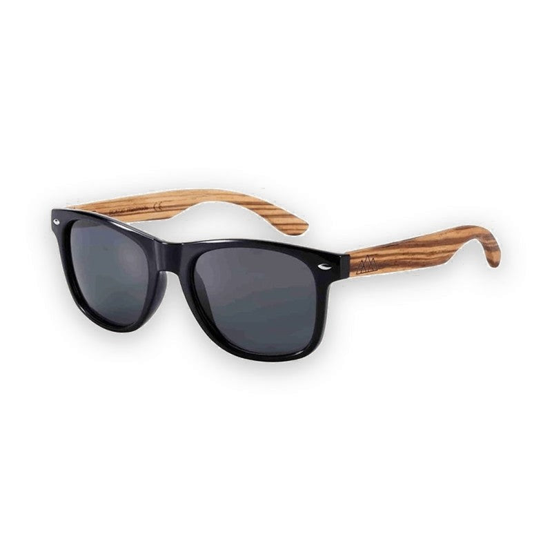 Lunettes en Bois Wayfarer - Zebra Noir